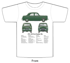 Ford Zephyr Six 1951-56 T-shirt Front